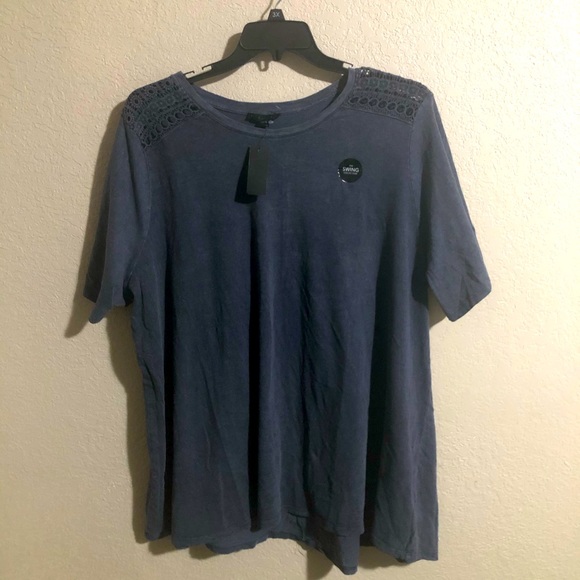 Lane Bryant Tops - NWT Lane Bryant crochet distressed swing top 4x